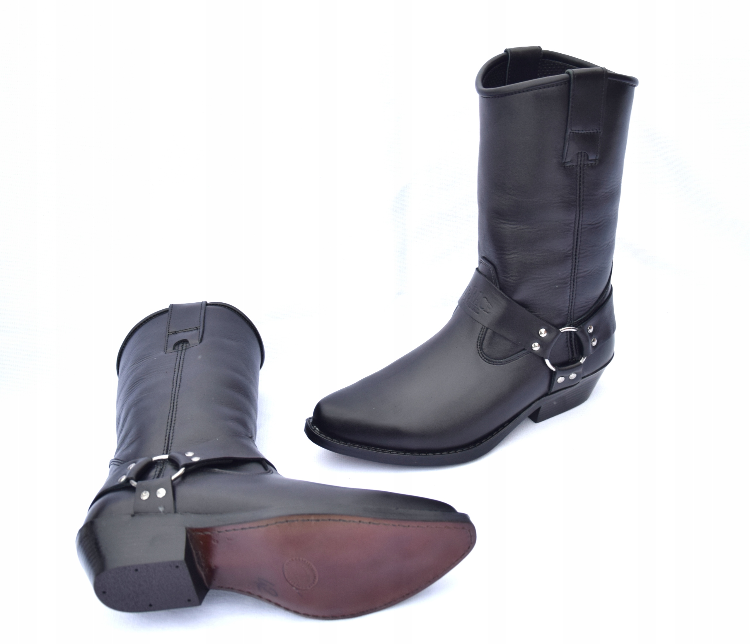 KOWBOJKI MOTOCYKLOWE RACE BOOTS DŁUGIE GOMEZ STYL Materiał wkładki skóra naturalna