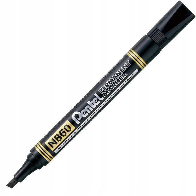 

Czarny Marker Permanentny Pentel N860 Ścięty