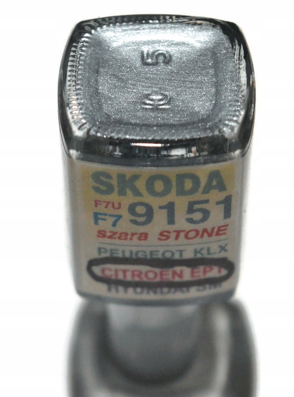 Zaprawka do rys 10ml SKODA 9151 F7U F7F7 SZARY STONE EAN (GTIN) 5906379507018