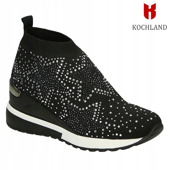 Venezia 19037 CALZ czarny r.38 materiał cekiny