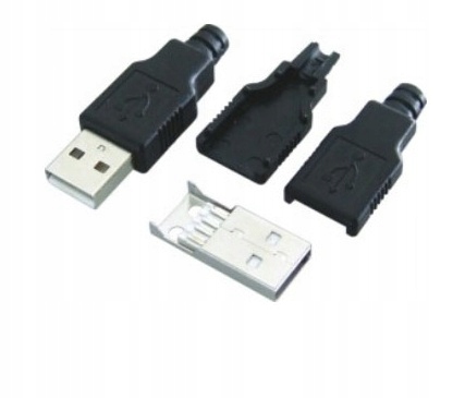 

Wtyk Usb typu A montażowy na kabel z osłoną (0215)