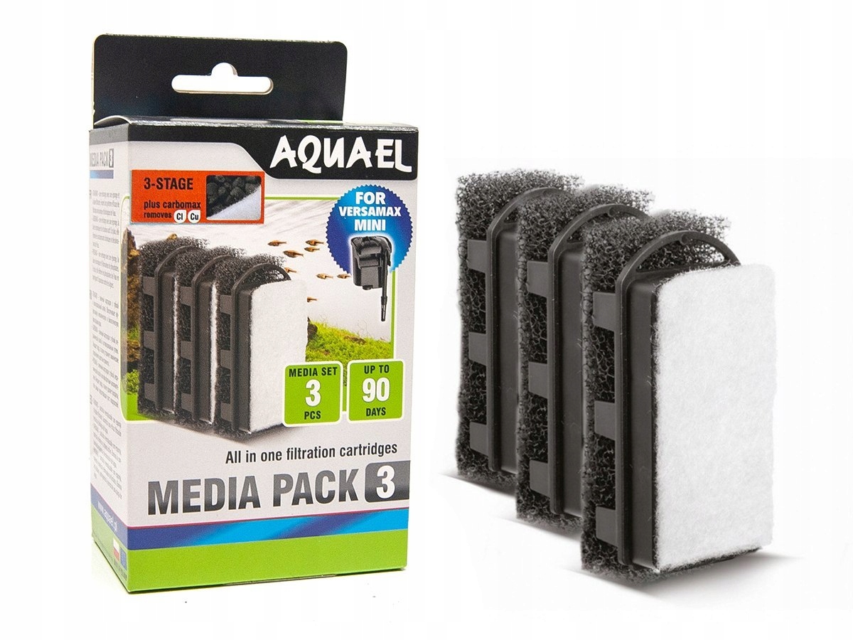 

Aquael Media Pack 3 carbomax Versamax mini (3szt)