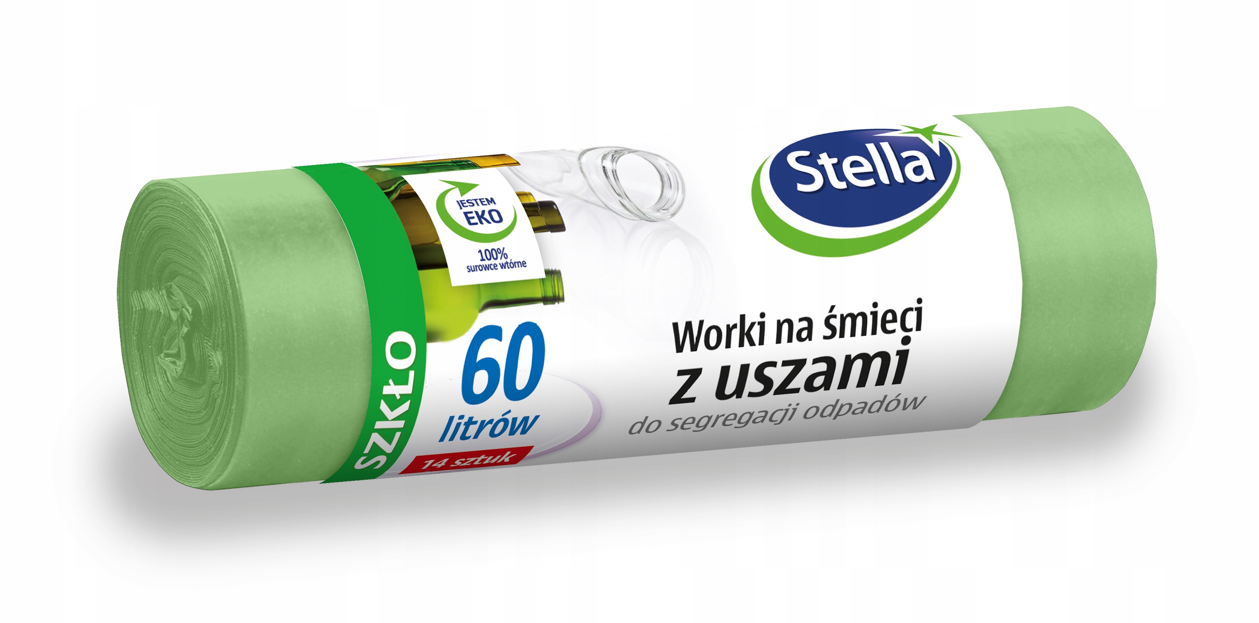 

Worki do segregacji odpadów, ziel. Szkło 60L a14