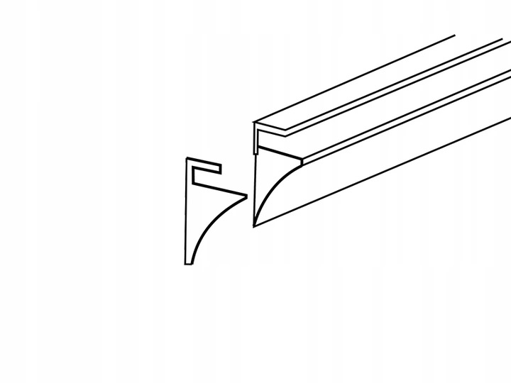 Zaślepka końcowa PS-8 do profilu LED lewa Typ zaślepka
