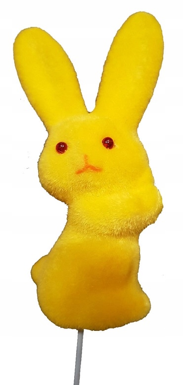 ZAJĄCZEK ŻÓŁTY STOJĄCY PIK 8,5 CM ZAJĄC WIELKANOC