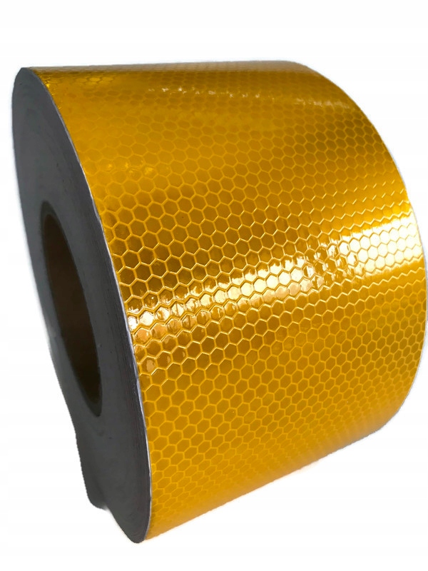 TAŚMA ODBLASKOWA PLASTER MIODU ŻÓŁTY KONTUROWA