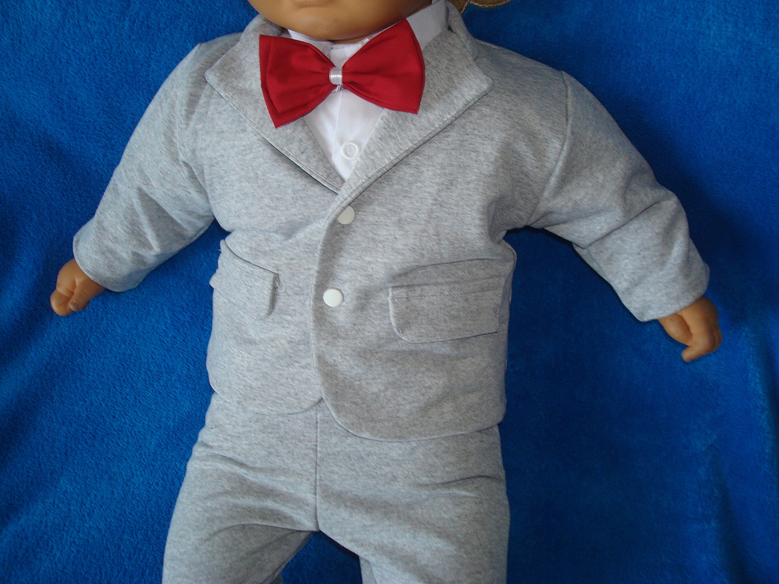 UBRANKO BAWEŁNA KOMPLET CHRZEST MARYNARKA 74 Kolor szary