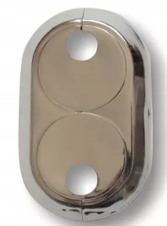 ROZETA PODWÓJNA DO RUR PE / PEX FI 18 CHROMOWANA