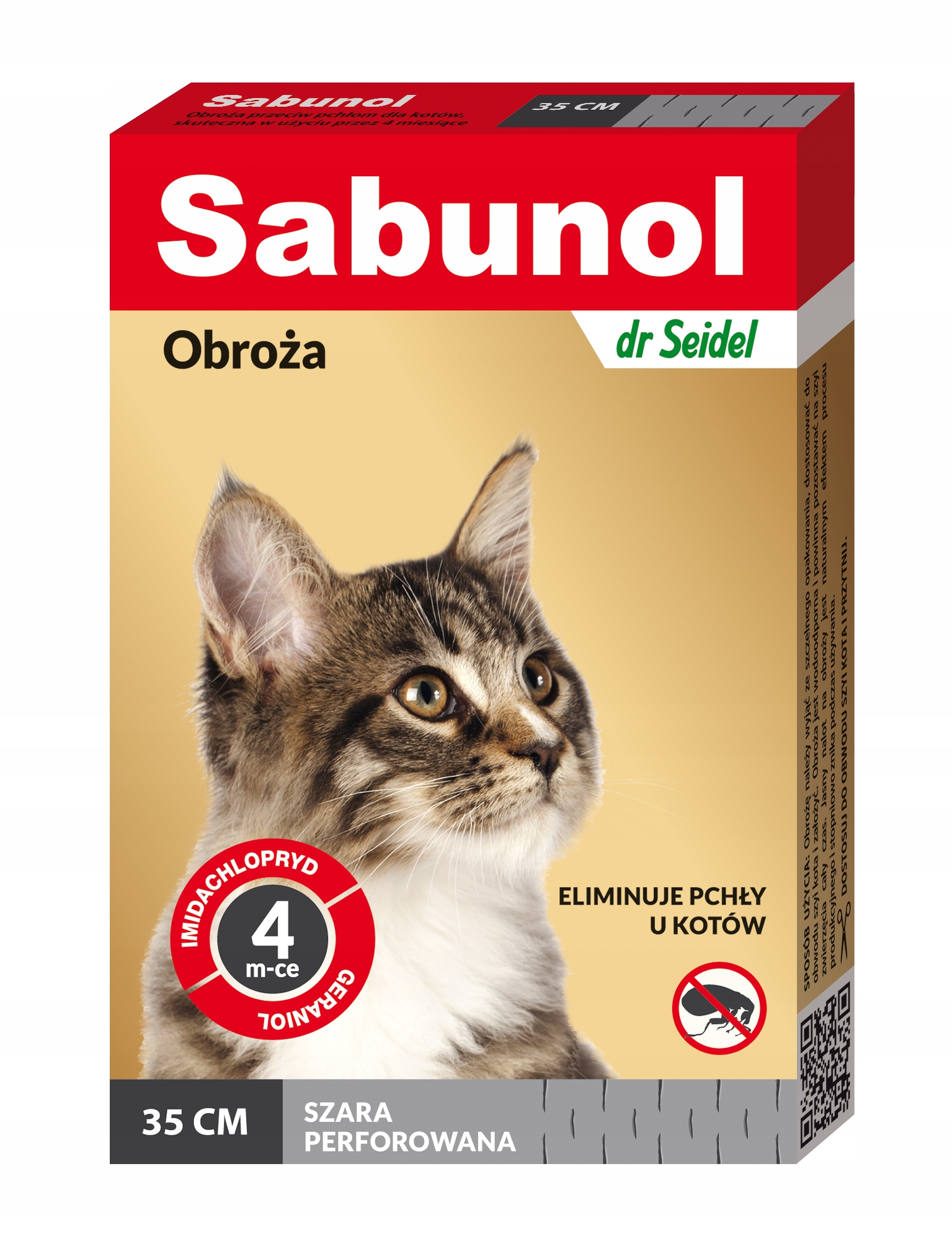 

Sabunol Obroża 35cm Szara pchły Kot