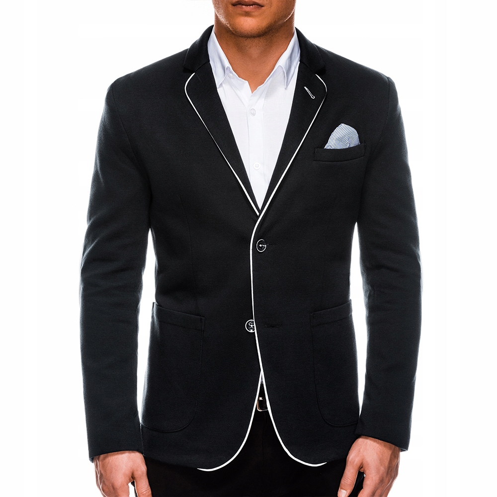 

Ombre Premium Marynarka męska slim M81 czarna M