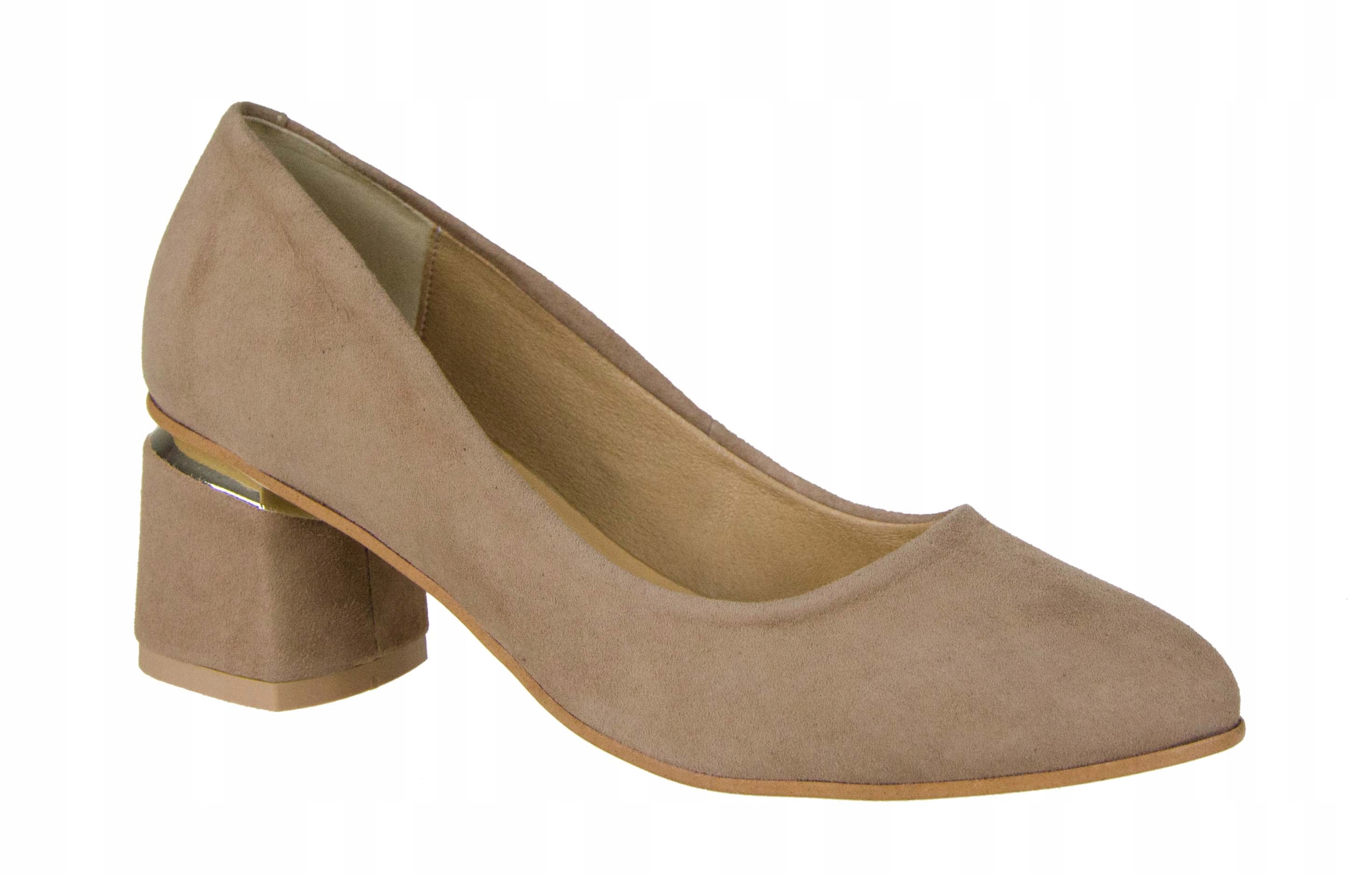 LaRoni E841/2 Lodičky Podpatky Semišová Kůže Béžová