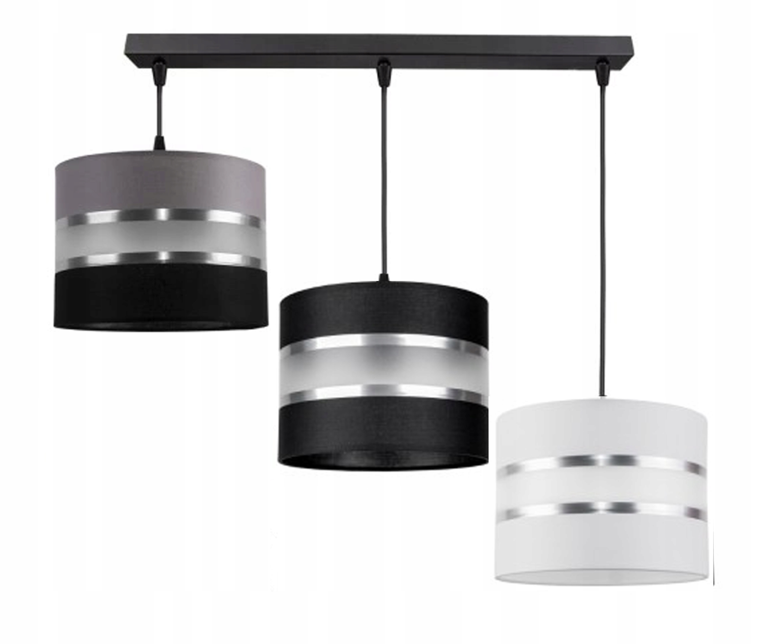 

Lampa Sufitowa Zwis Abażur Gala Czarna-szara MIX