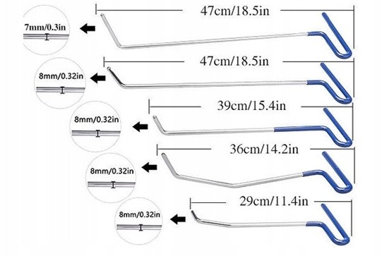 Zestaw usuwania wyciagania wgniecen wgniotek PDR Producent code 3325