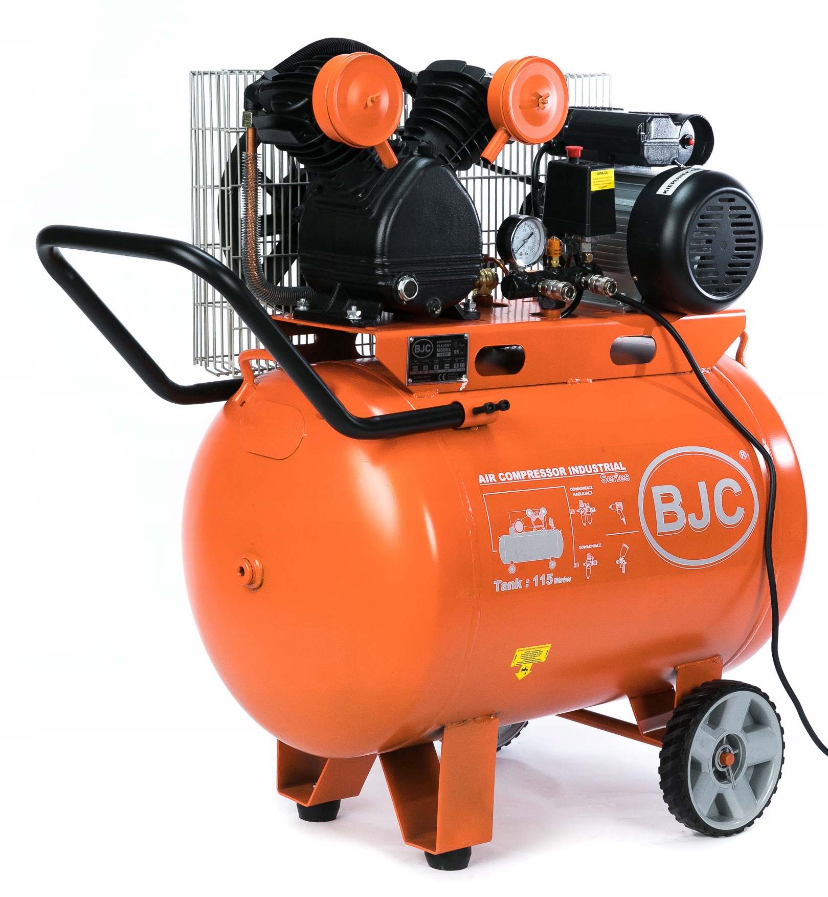 KOMPRESOR OLEJOWY 115L SPRĘŻARKA BJC 2 TŁOKI
