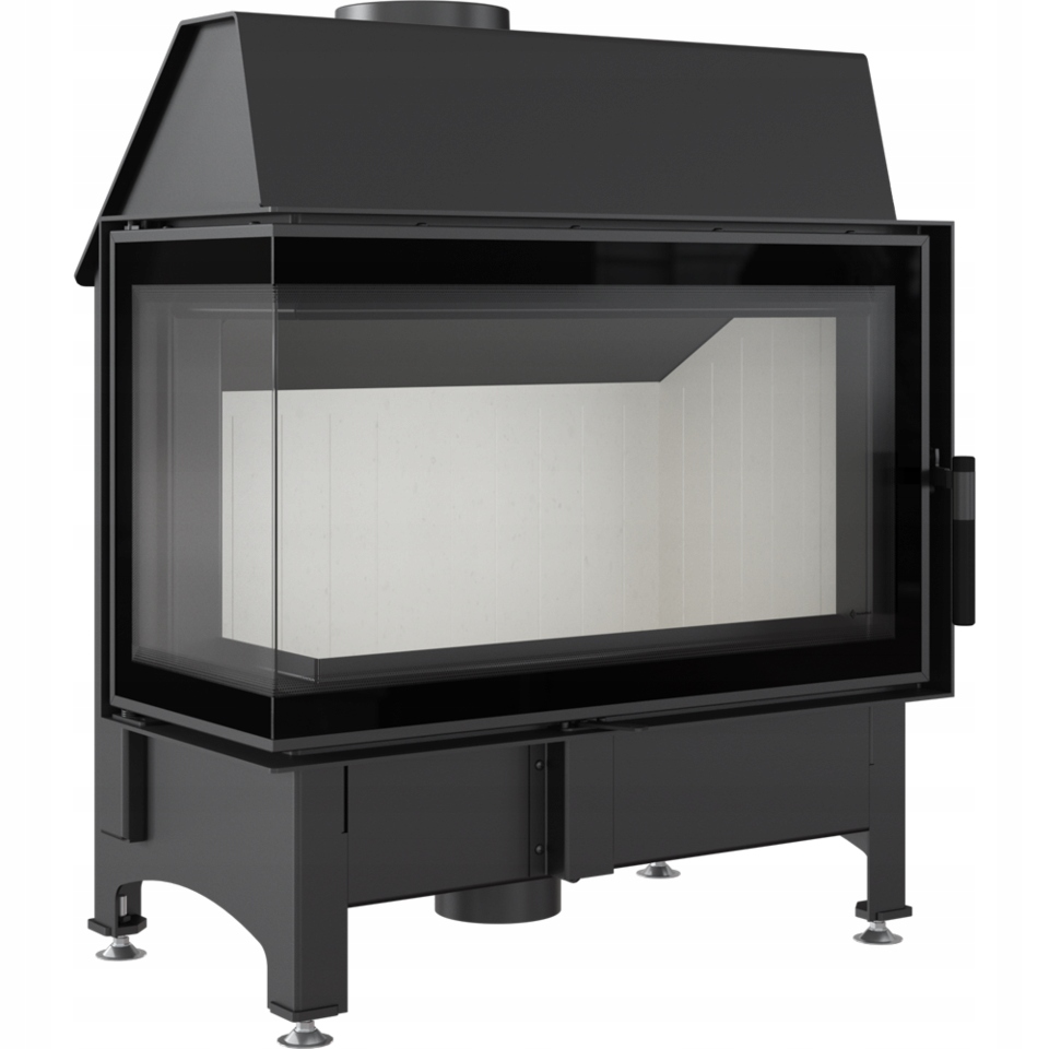 EKO WKŁAD KOMINKOWY kominek powietrzny stalowy ZIBI 11 DECO lewy BS KRATKI