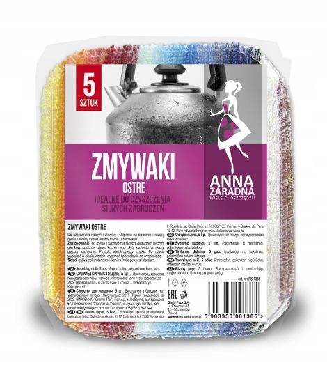 

Zmywaki ostre Maxi 5 szt. Anna Zaradna