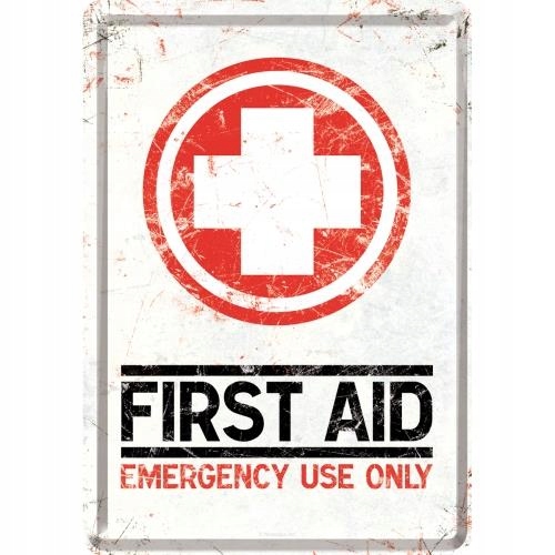 

Pocztówka First Aid 14x10 metal 10262