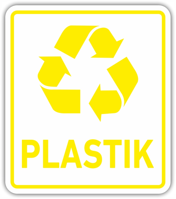 

Plastik -Naklejka na kosz segregacja śmieci 15 cm