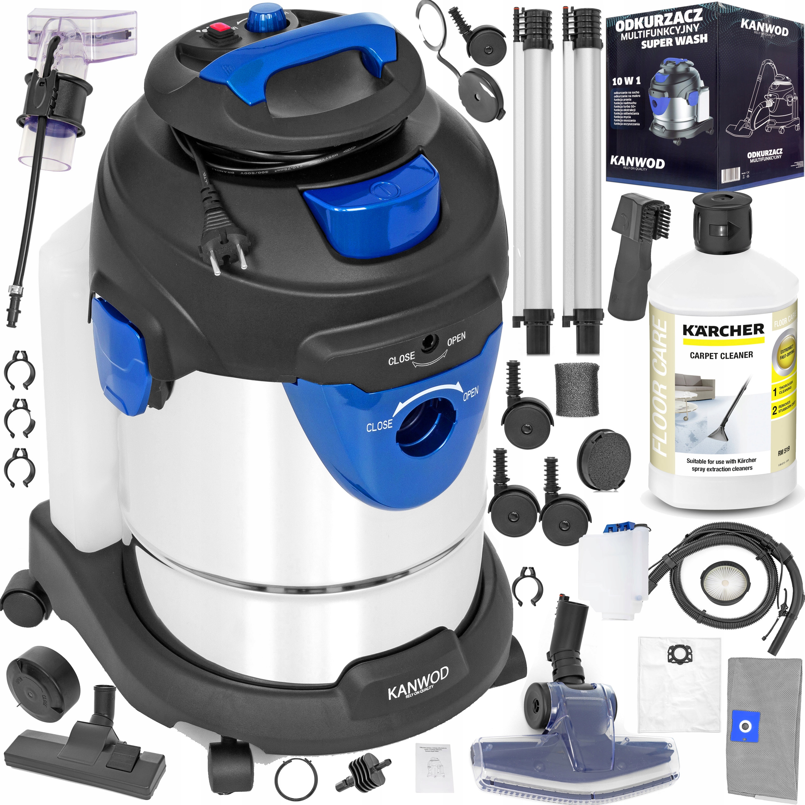 

Odkurzacz Piorący Przemysłowy 10w1 + Płyn Karcher