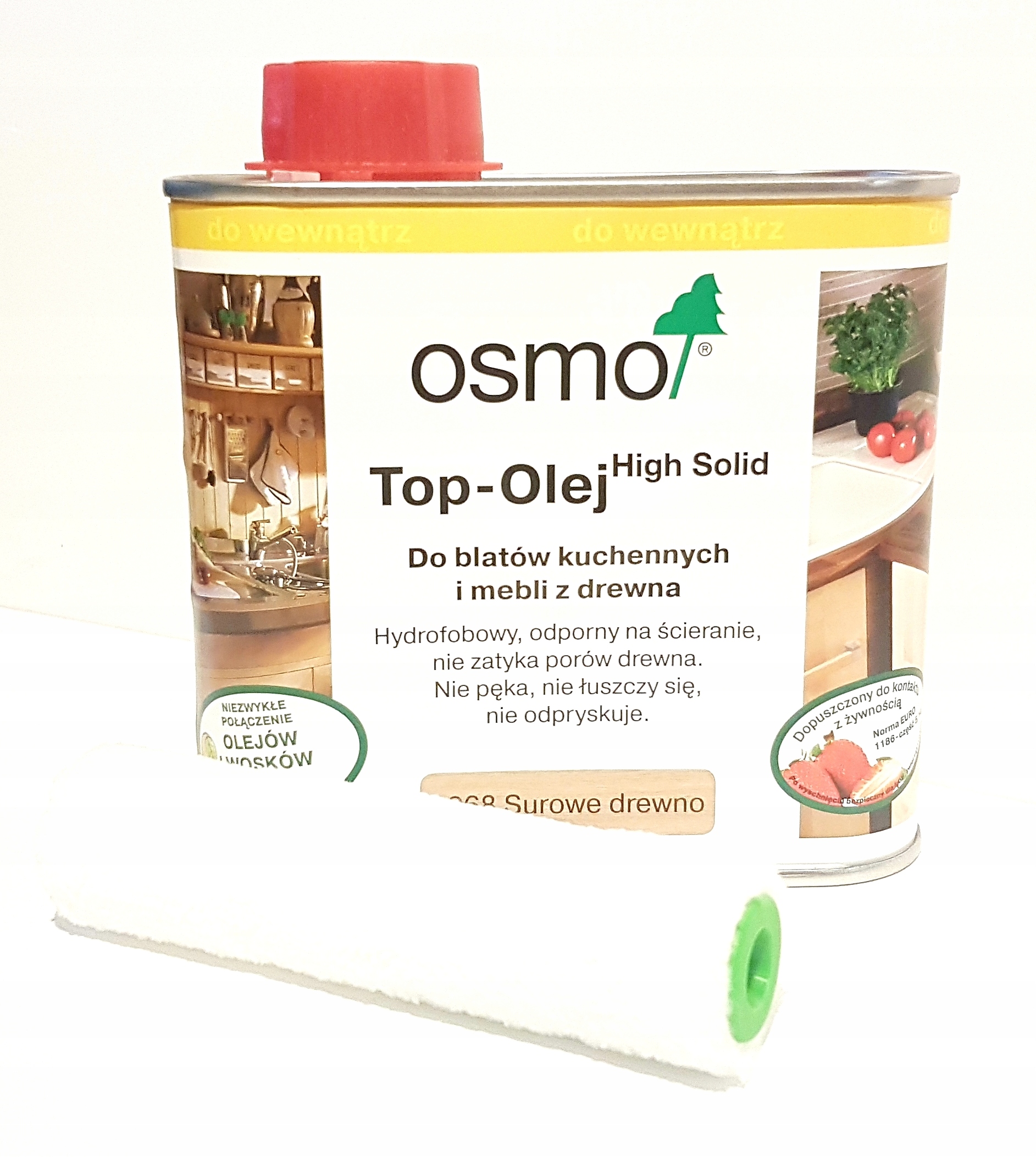 

Osmo Top Olej 3068 Surowe Drewno 0,5l wałek 10cm