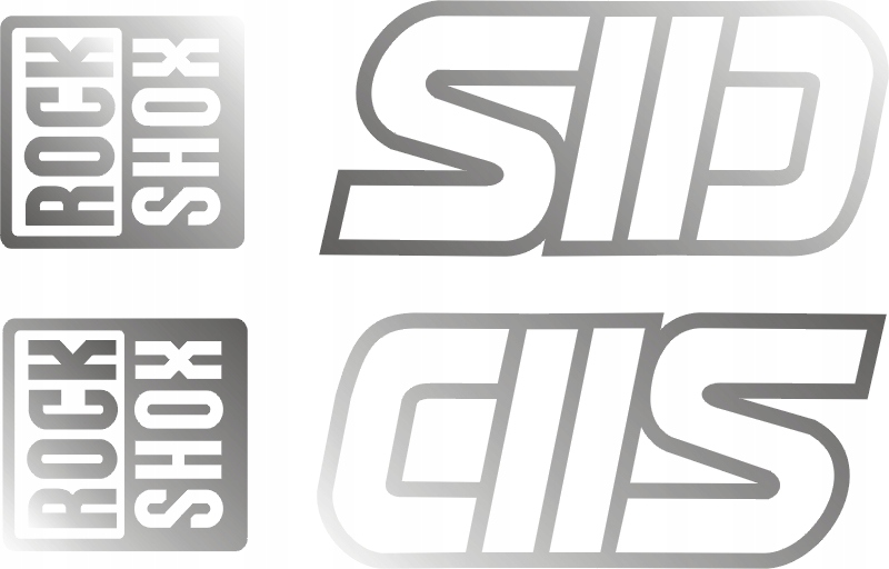 SID ROCK SHOX 133 C srebrna naklejka Amortyzator