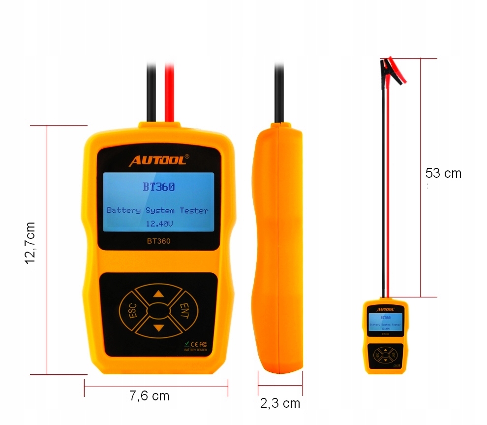 ТЕСТЕР БАТАРЕИ 12V AUTOOL BT360 RU
