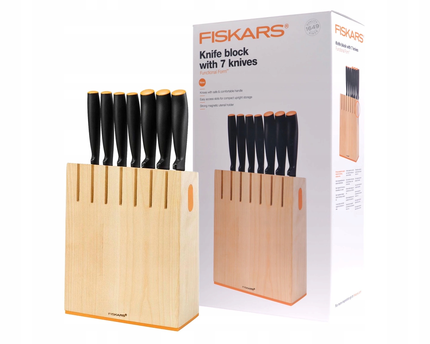 

Fiskars Zestaw Komplet 7 Noży w Bloku Ff 1018781