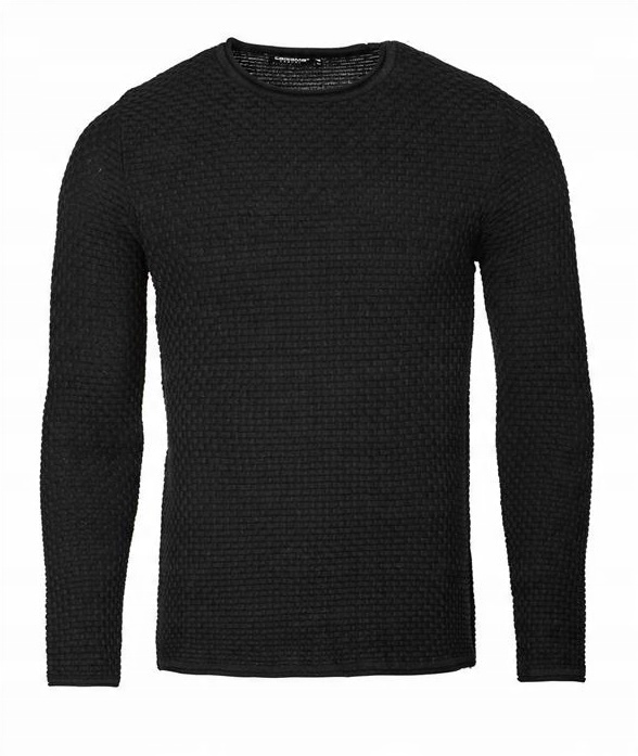 

Dopasowany Sweterek Slim Fit Czarny XXL