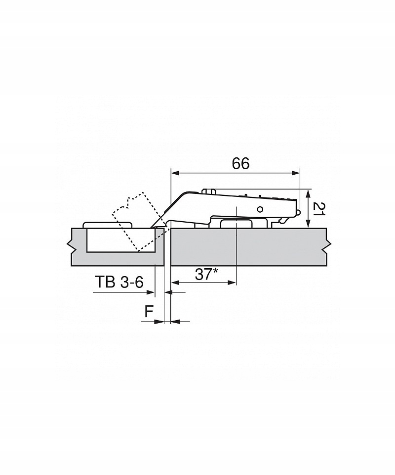 Zawias środkowy do AVENTOS HF BLUM 78Z5500T + PROW Kod producenta 78Z5500T