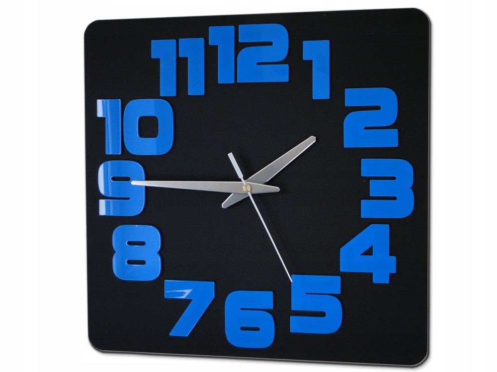 

Zegar Ścienny Logic Czarno Niebieski Cichy