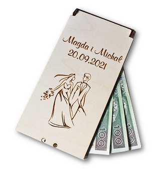 

Pudełko na Pieniądze etui życzenia Para ślub