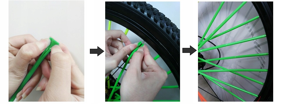 RÓŻOWE NAKŁADKI NA SZPRYCHY MX SPOKE COVER CROSS Dopasowanie do pojazdu produkt uniwersalny