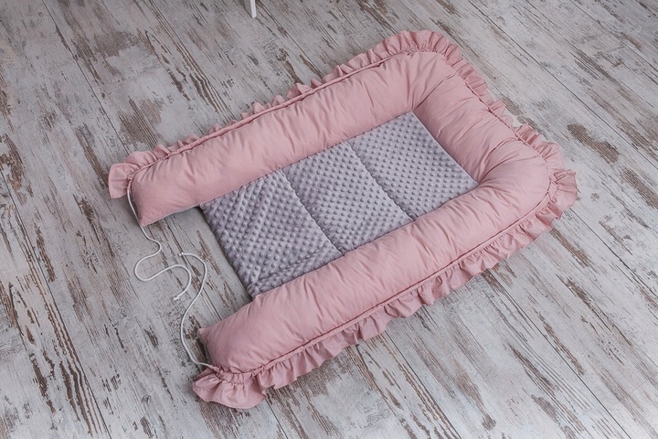 Gniazdko kokon niemowlęcy otulacz z Falbanką +kołderka i poduszka motylek Marka BabyRaj