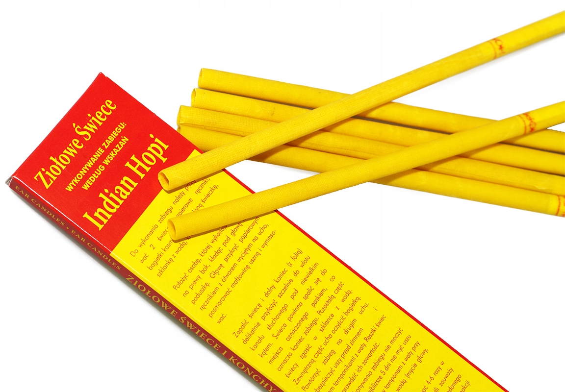 

Świece ziołowe Indian Hopi, świecowanie uszu 6 szt