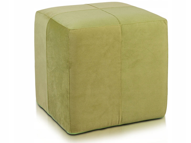 40x40 ZIELONA KOSTKA PLUSZOWA PUFA MŁODZIEŻOWA