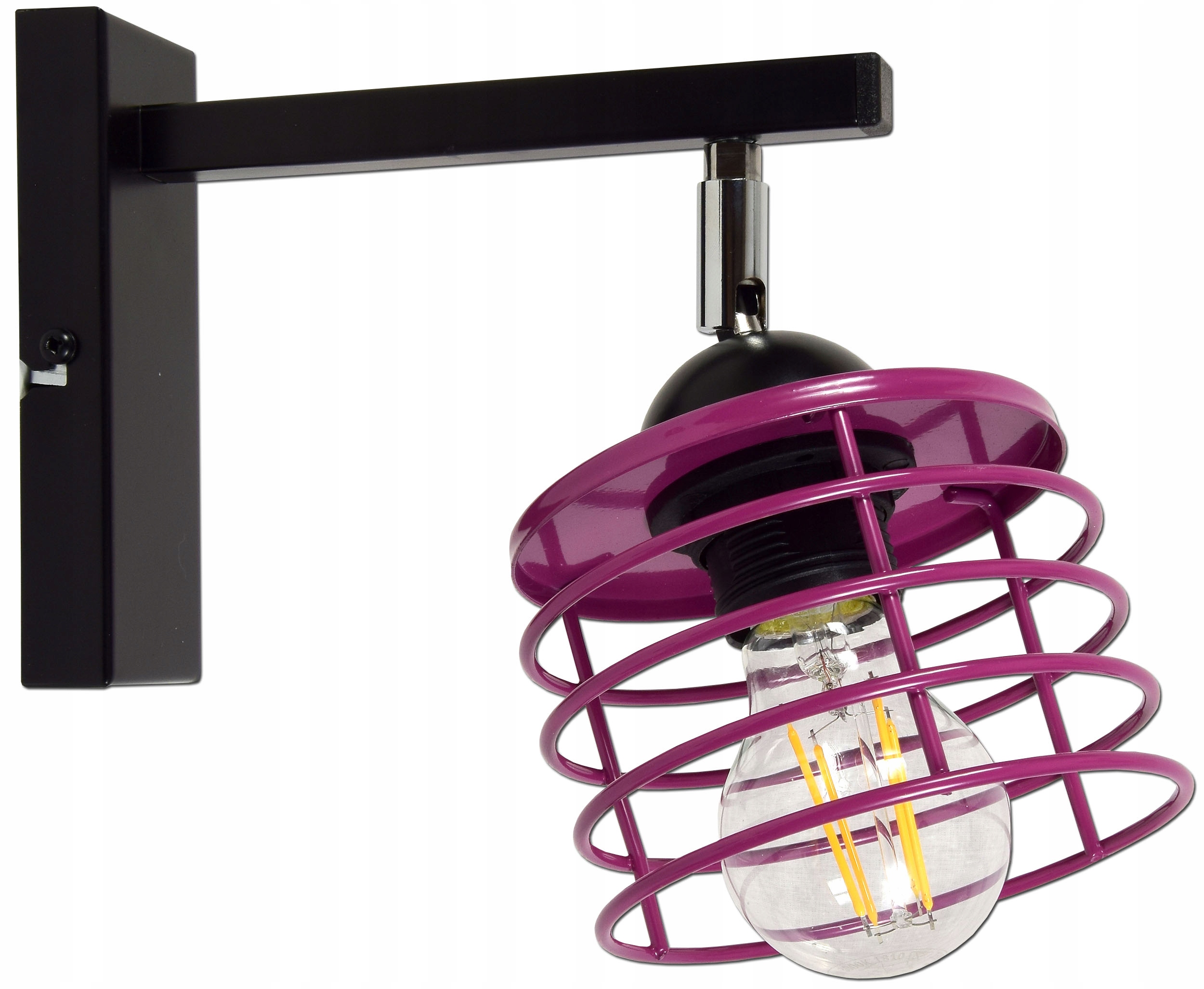 KINKIET Lampa ścienna Loft Edison Retro Ruchomy Kolor czarny wielokolorowy