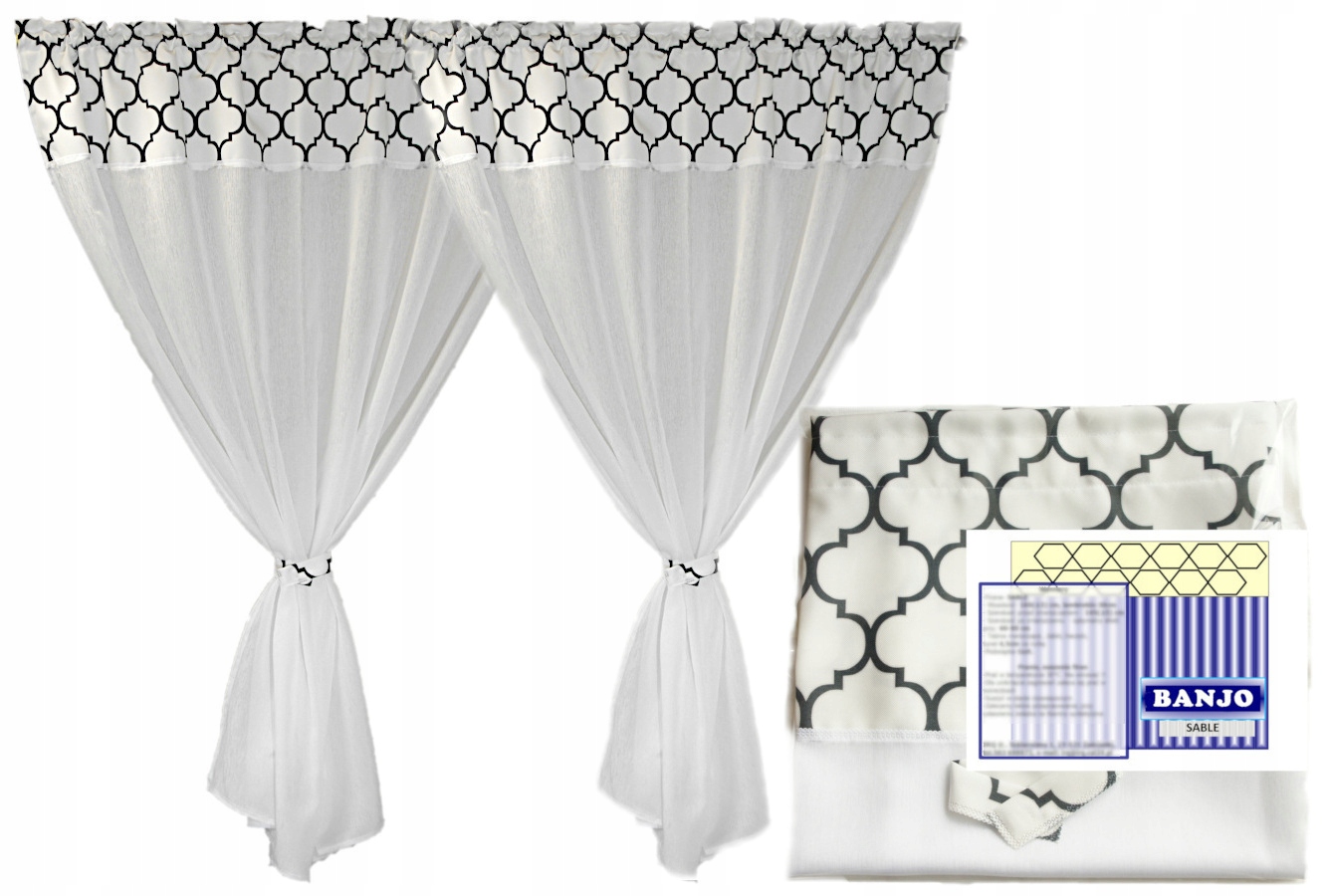 

Firana Banjo (twins)- 145x 160cm x2szt, woal sable