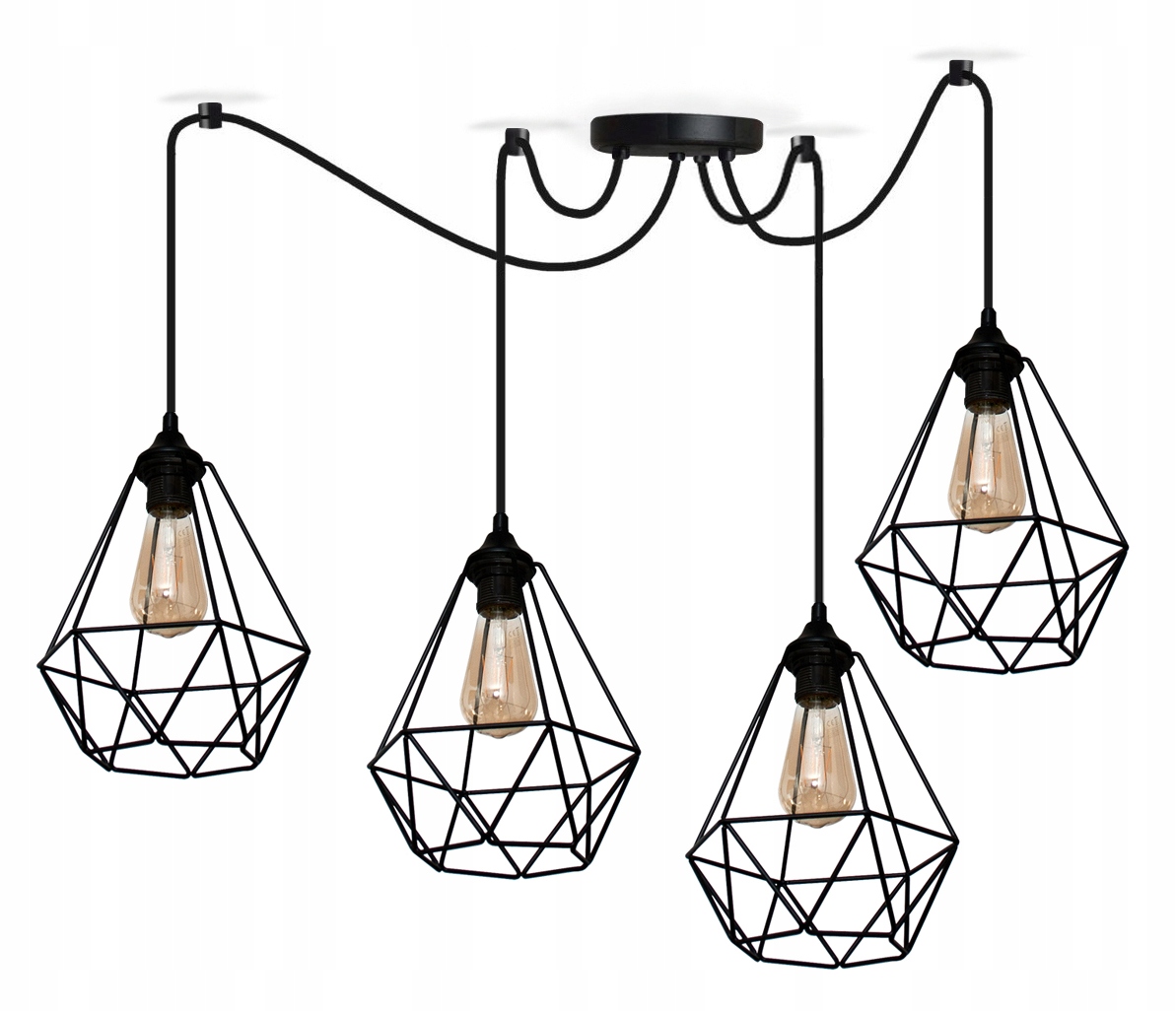 

Lampa wisząca Pająk Druciak Diamond 4 duży