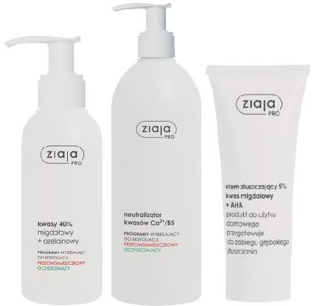 ZIAJA PRO KWAS 40% MIGDAŁOWY+NEUTRALIZATOR+KREM