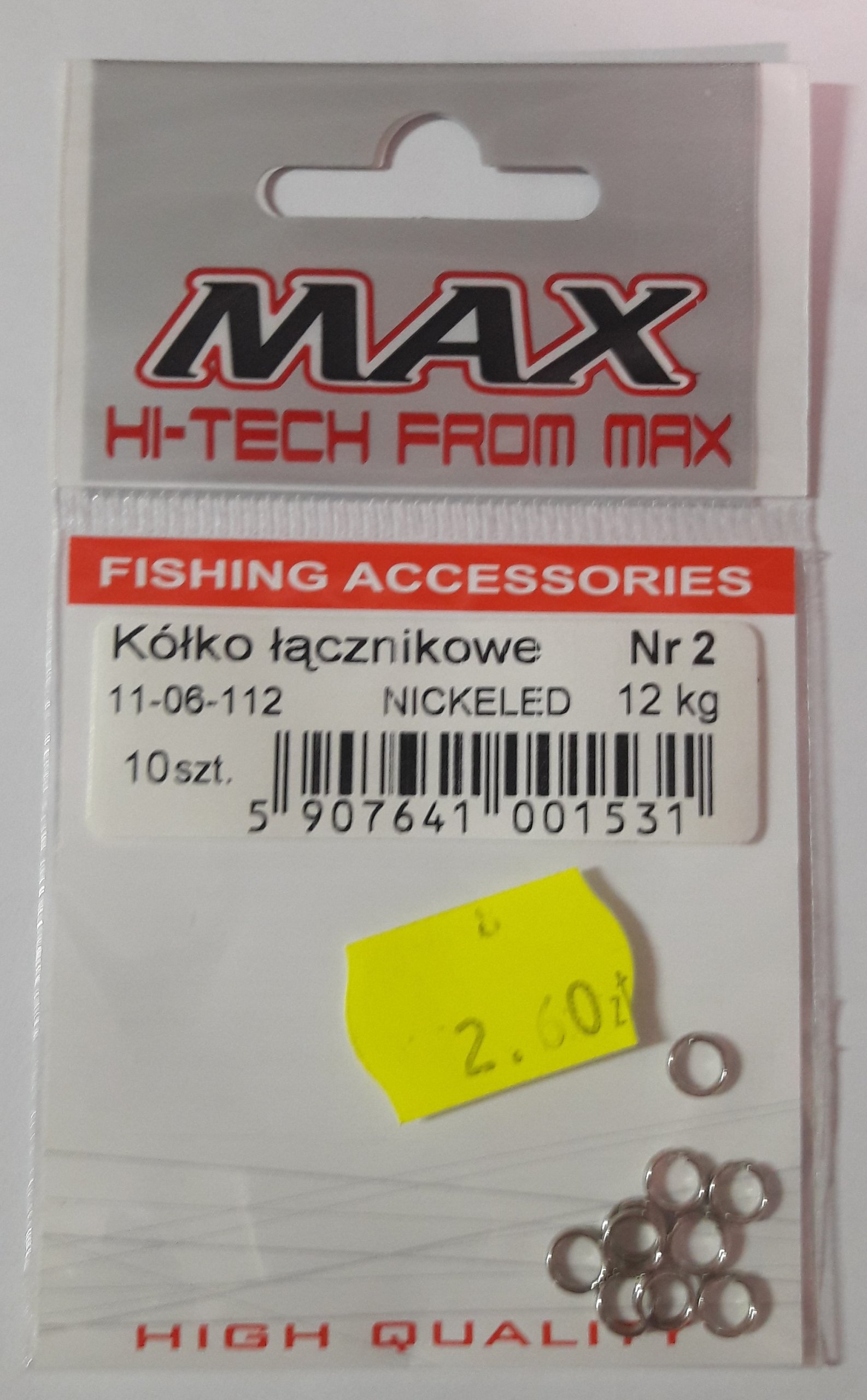 

Kółka łącznikowe – Max Fishing Team – nr 2, nikiel