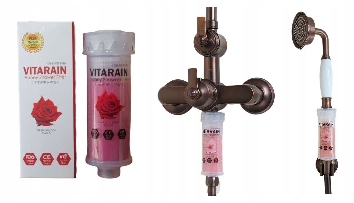 

Filtr Prysznicowy Róża Z Witaminą Vitarain SW08