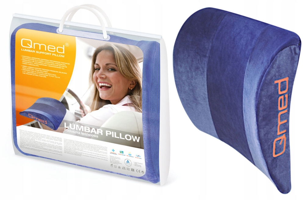 

Poduszka lędźwiowa memory foam ortopedyczna Qmed