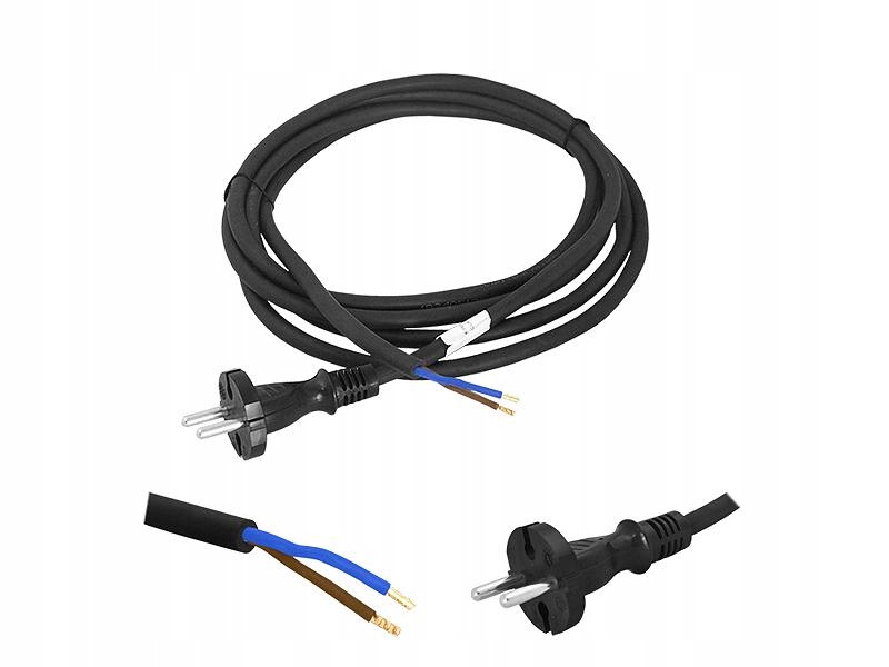 Przewód kabel z wtyczką OW Guma 2x1,5 3m