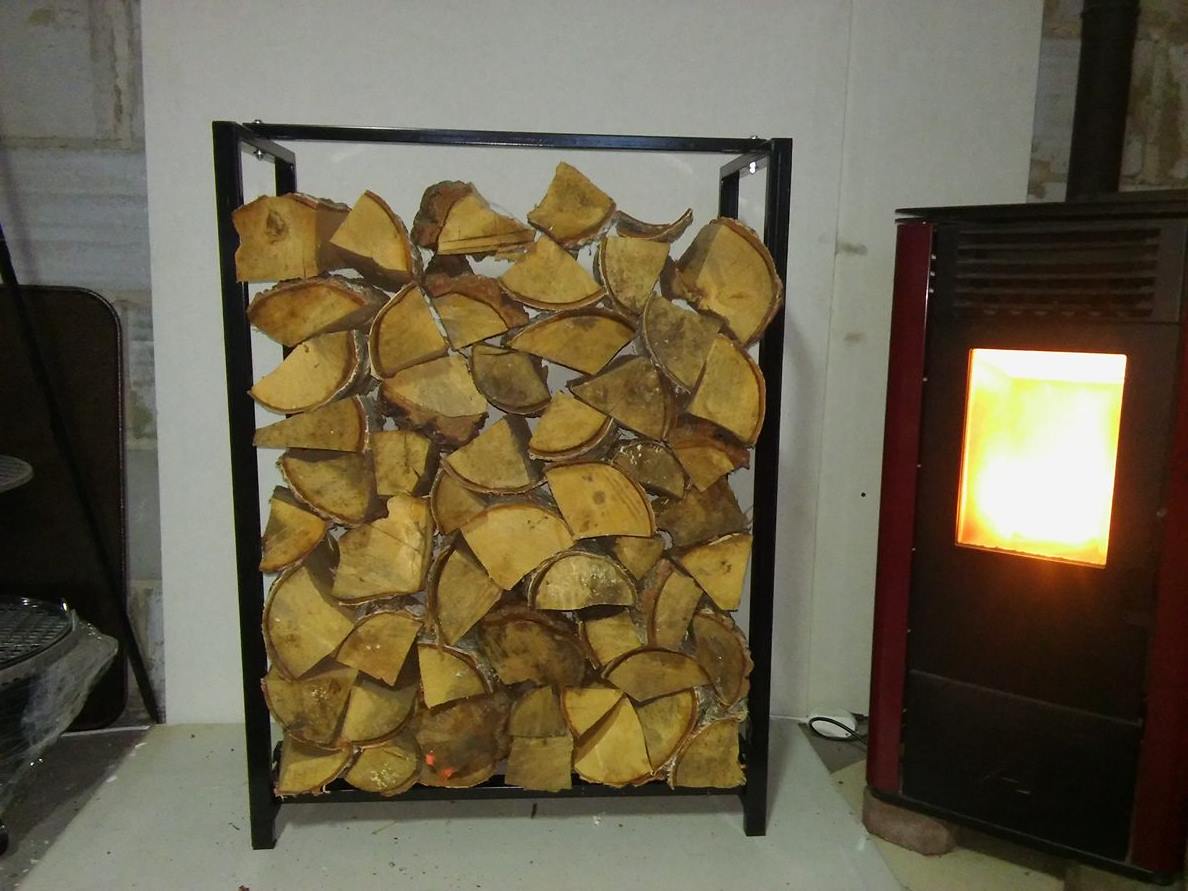 STOJAK REGAŁ KOSZ NA DREWNO KOMINKOWE SOLIDNY !!! Marka inna