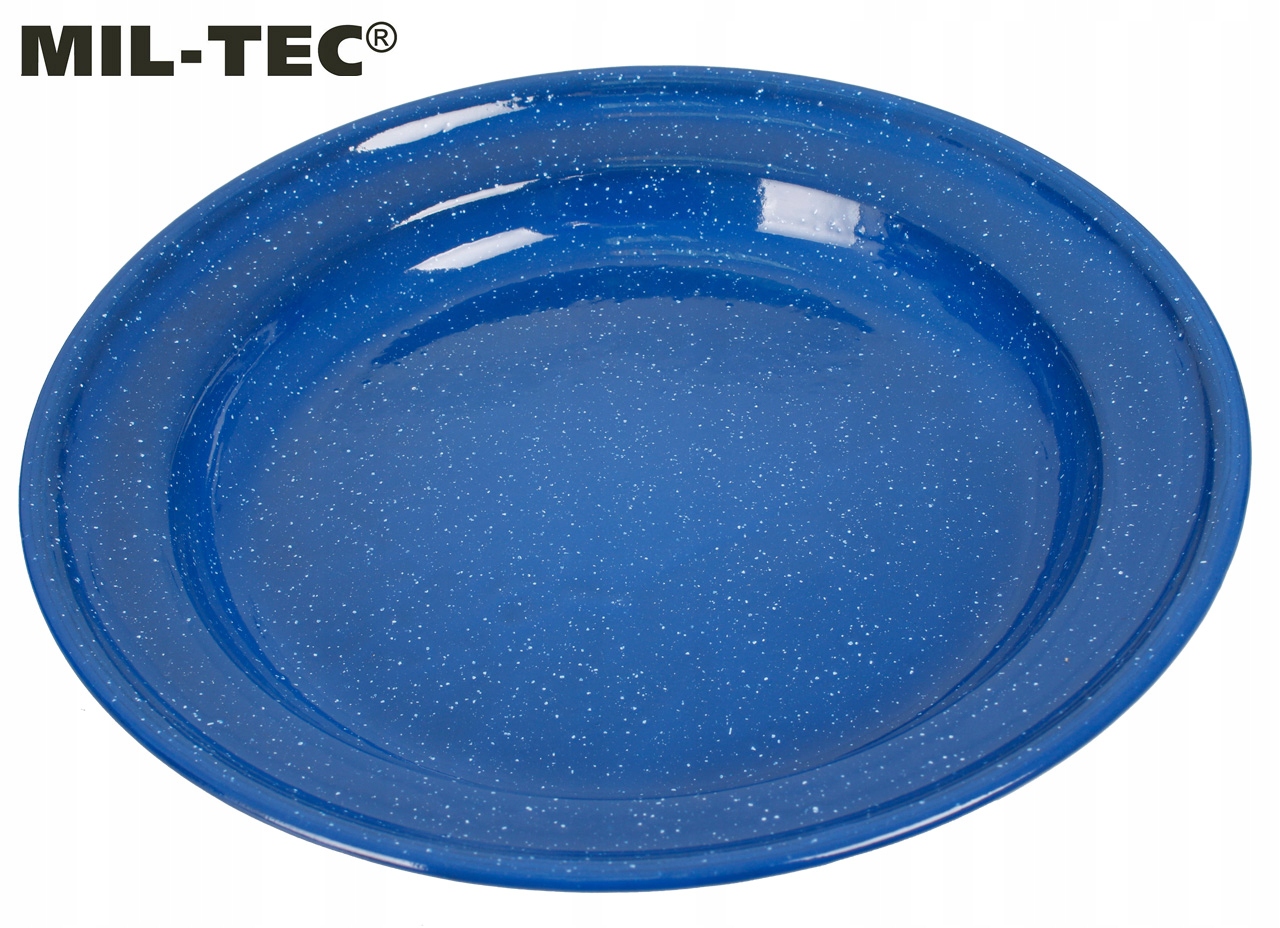 NACZYNIA TURYSTYCZNE ZESTAW dla 4 osób 12 szt. MIL-TEC WESTERN Niebieskie Materiał stal