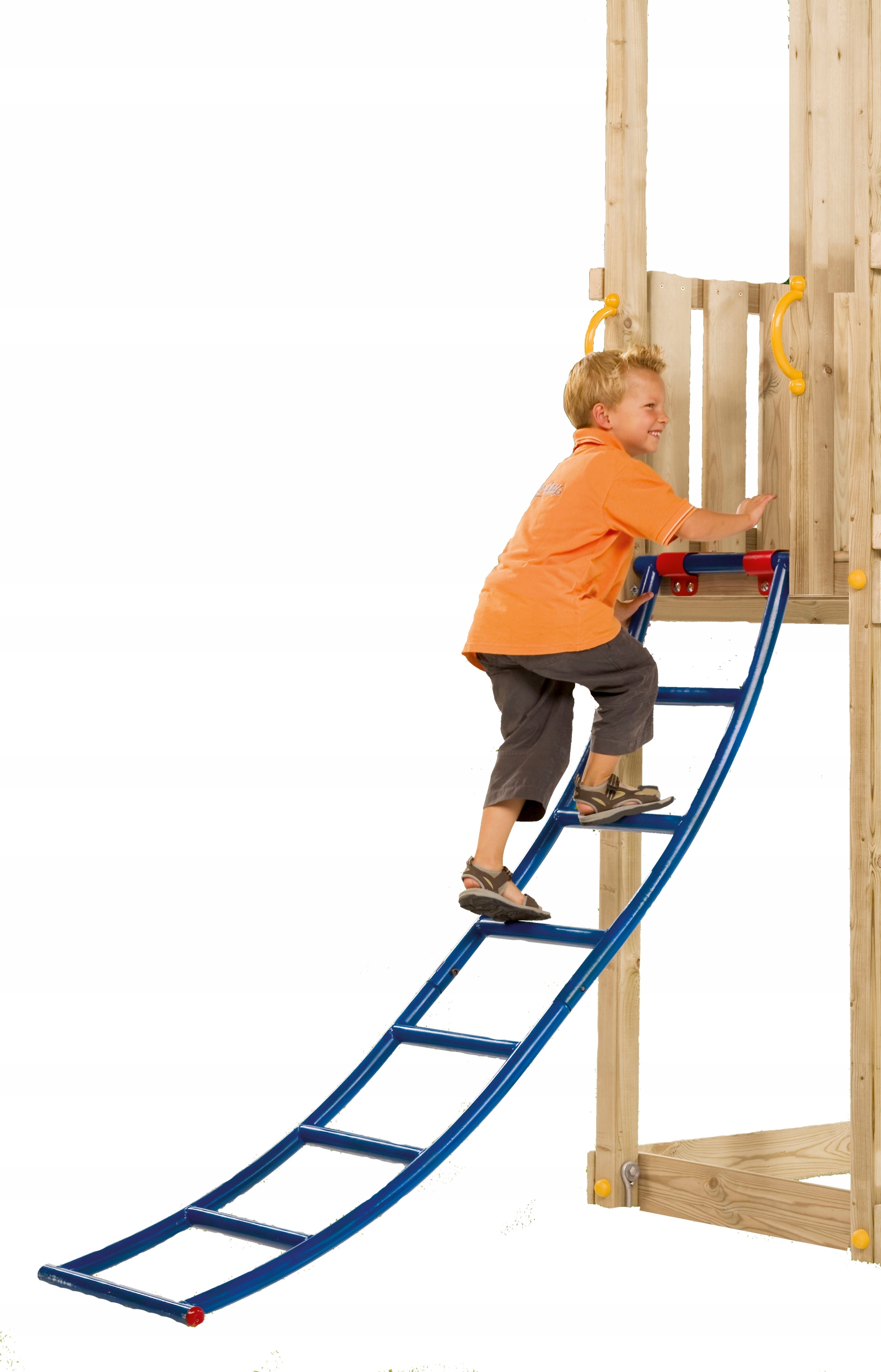 Металлическая лестница для деревянной детской площадки