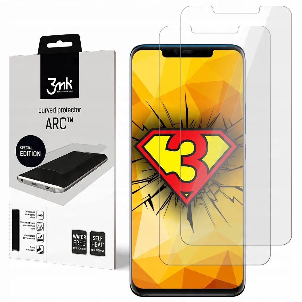 

Do Huawei Mate 20 Pro Folia ochronna 3mk Arc Se x2