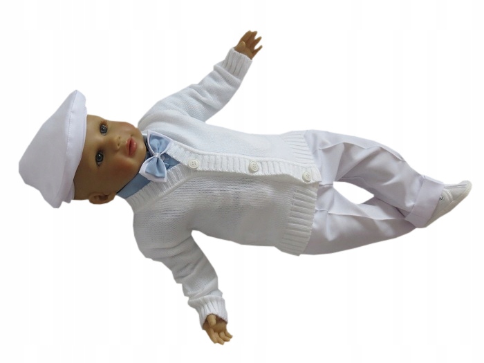 Komplet do chrztu ubranko chrzest garniturek R68 Materiał dominujący inny