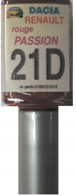 Renault Dacia 21D Rouge Passion Lakier Samochodowy Zaprawka Do Rys 10ML Ara