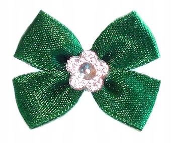 

Mini Kokardki Z Oczkiem Na Spince *** C. Zieleń